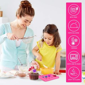 Moules en silicone de qualité alimentaire, écologiques, faciles à nettoyer, petits moules à fleurs pour chocolat, moules à fleurs de marguerite et de rose, moules à fondant, moules à gâteaux et cupcakes - Product Image 4