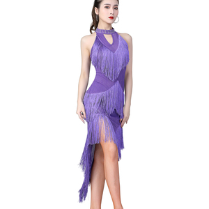 Robes <span class=keywords><strong>de</strong></span> danse latine à paillettes pour femmes, col licou des années 1920, robe à franges Gatsby Flapper, tenue <span class=keywords><strong>de</strong></span> danse <span class=keywords><strong>de</strong></span> salon Tango <span class=keywords><strong>Salsa</strong></span> - Product Image 5