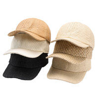 Gorra de Béisbol Ajustable Unisex de Talla Única, 6 Paneles, Tejido Transpirable e Impermeable, Diseño a Cuadros, Cierre con Hebilla Metálica, Promocional