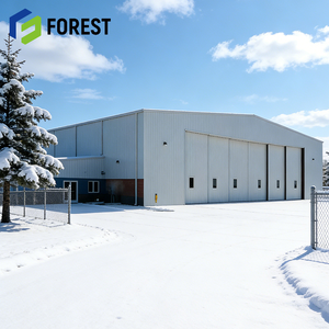 Hangar d'avion en structure métallique isolé, fabriqué en Chine, prêt à être expédié pour la construction d'aéroports - Product Image 1