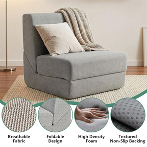 Sofá Futón Moderno para Piso, Sofá Cama Convertible, Silla Plegable, Sofá Cama para Sala de Estar, Oficina en Casa - Product Image 5