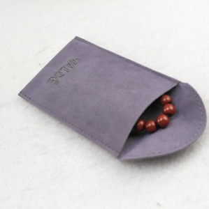 ถุงกำมะหยี่สีเทาแบบกำหนดเองสำหรับใส่เครื่องประดับ พร้อมปักโลโก้ - Product Image 5