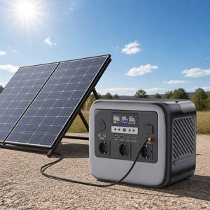 Générateur Solaire Portable 1200W, Centrale Électrique LiFePO4 avec Triple Prise AC, USB-C PD, QC 3.0, Écran LCD Intelligent pour Maison et Ferme - Product Image 4