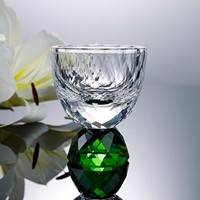 K9 Kristallen Theekopje 80ml Diamant Gefacet Mini Proefkopje met Gekleurde Kristallen Bodem Persoonlijke Masterkop voor Kantoorthee