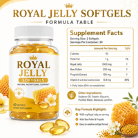 Suplemen Nutrisi Harian OEM Private Label Royal Jelly Softgels dengan Bee Pollen, Propolis & Vitamin E