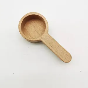 Cuillère en bois de hêtre Unique, cuillère à mesurer en bois naturel personnalisé gravé thé café grains