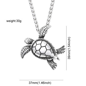 Rapper <span class=keywords><strong>gioielli</strong></span> tartaruga marina collana pendente 316L in acciaio inox Hip Hop collana per gli uomini e le donne - Product Image 2