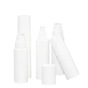 Luxury Empty PCR PP 60ml 80ml 100ml 120ml Serum Cream Airless Bottle Two Pump Head Choice Plastic Vacuum Container