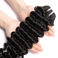Extensiones de Cabello Humano Virgen Brasileño Ondulado Profundo, Trama de Cabello Rizado Profundo sin Procesar, Extensiones de Cabello Ondulado Profundo Natural