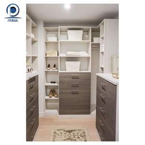 Prima khách sạn tùy chỉnh đồ nội thất hiện đại prefab Tủ cửa kính particleboard tủ quần áo bằng gỗ - Product Image 2