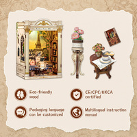 Kit de bricolage CuteBee Book Nook - Salon parisien de Madeleine - BJAA205 - Maison miniature - Décoration d'étagère - Kit d'artisanat - Puzzle en bois 3D