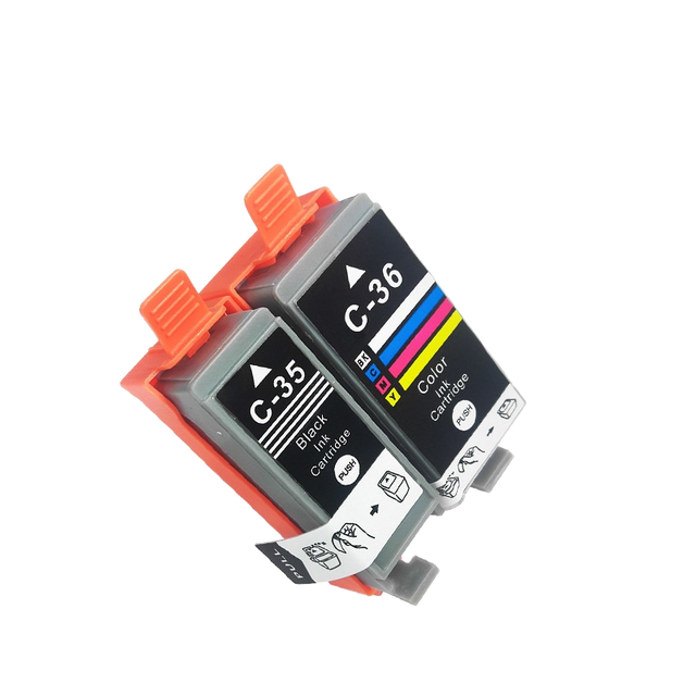 YunLi Full Premium Inkjet for Cartridge for PIXMA IP110/IP100 Compatible with PGI-35/CLI-36 Models 24-Month Warranty