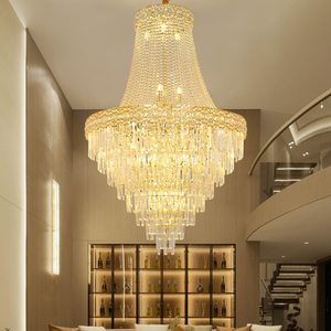 Customized Large Long <b>Chandeliers</b> for Hotel Lobby Hall Staircase Villas High Ceilings Decorative Pendant <b>Lights</b> - Product Image 4