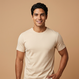 EVERGREEN Camisetas de Hombre de Alta Calidad 100% Algodón, Corte Regular, Transpirables, Tejido de Punto Ecológico, Manga Corta Lisa - Product Image 1