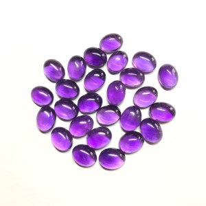 Vente en gros de cabochon d'améthyste africaine naturelle de 8x10mm pierre précieuse en vrac de forme ovale calibrée de qualité AAA pour la fabrication de bijoux IGI - Product Image 6