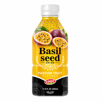 250ml fles sinaasappelsmaak basilicumzaadjes drankje Boissons Aux Jus drankenfabrikant versgeperst 100% vers sap