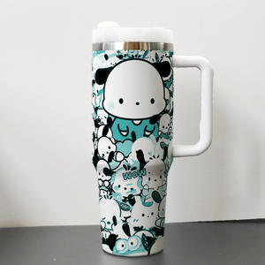 Nuevo Vaso Personalizado Kt, Botella de Agua de Acero Inoxidable, Vaso Aislado con Asa y Pajita de 40 oz, Hola - Product Image 4