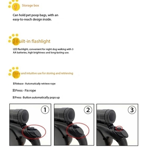 Guinzaglio per Cani Retrattile LED da 5m, Portatile per Esterni, Facile da Maneggiare, Design Moderno e Confortevole in Plastica - Product Image 6