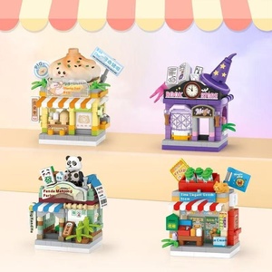 Nouveau modèle de blocs de construction en micro-particules, thème Mahjong, salon de galettes frites et boutique de rue, mini jouet éducatif en plastique à monter soi-même, cadeau et ornement - Product Image 4