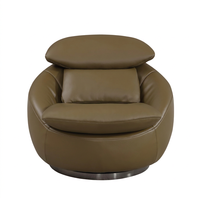 Fauteuil de détente en cuir moderne modèle Y-625, fauteuil simple pour salon