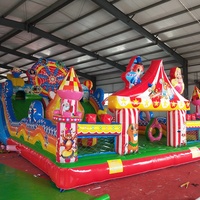Nouveau château gonflable pour aire de jeux extérieure pour enfants, 5x8m, en PVC, certifié EN14960, capacité de 20 enfants, installation facile