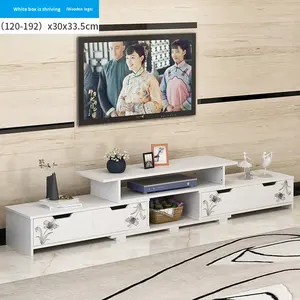 Conjunto de Mueble para <span class=keywords><strong>TV</strong></span> y Mesa de Centro <span class=keywords><strong>Mini</strong></span> de Estilo Nórdico Moderno Muebles de Panel de Madera para Apartamento Pequeño Dormitorio Soportes Modernos para <span class=keywords><strong>TV</strong></span> - Product Image 4