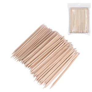 100 Piezas de Palitos de Madera de Naranjo de Doble Extremo, Empujador y Removedor de Cutículas, Herramientas de Manicura y Pedicura - Product Image 2
