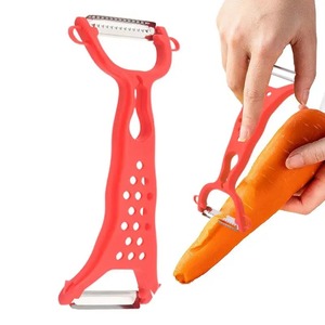 Éplucheur de légumes en acier inoxydable, éplucheur de pommes de terre, râpe à carottes multifonction à double tête, outils pour fruits, accessoires de cuisine - Product Image 1