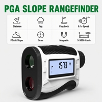 Télémètre de golf avec fonction de verrouillage du drapeau, vibration, grossissement 7X, optique claire, conception étanche pour la pratique