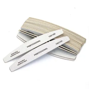 10pcs/Lot Wooden Nail <b>Files</b> Professional 100 180 240 Emery Board Manicure Buffer Grey Boat Double-sided Wooden Pedicure Buffers - Product Image 2