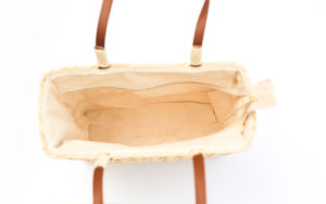 Bolso Cuadrado de Jacinto de Agua Tejido – Estilo Moderno Vintage con Cierre de Cremallera Rústico/Minimalista - Product Image 6