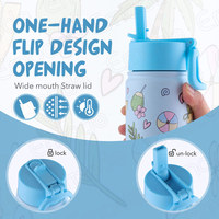 Bouteilles d'eau en acier inoxydable à double paroi Emode 14 oz, isolées pour boissons chaudes et froides, bouteille d'eau pour enfants avec logo personnalisé
