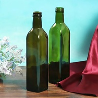 Botol Minyak Zaitun Kaca Premium Bening dengan Tutup Anti Bongkar dan Label Frosted Elegan untuk Merek Gourmet