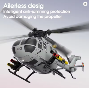 C186S RC 헬리콥터 2.4G 6 축 자이로 스코프 4CH 고도 유지 광학 흐름 브러시리스 원격 제어 헬리콥터 장난감 성인용 - Product Image 3