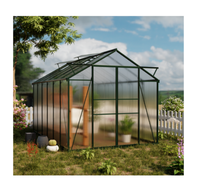 Serre à accès direct, installation rapide, toit en polycarbonate, ventilation, cadre en aluminium, bois traité sous pression, serre d'extérieur