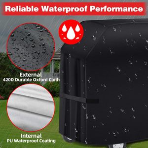 Funda para Barbacoa de Tela Oxford 420D Resistente a los Rayos UV y a Desgarros, Impermeable, a Prueba de Polvo, Material de Silicona Antiadherente, para Binchotan - Product Image 3