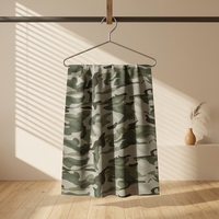 Tissu sergé camouflage 100 % polyester 300 g/m² 150 cm brossé pour vêtements de travail, vêtements d'extérieur, chemises, vêtements pour enfants