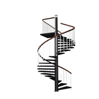Escalier en spirale métallique sur mesure, escalier rotatif en acier pour maison, loft, style industriel