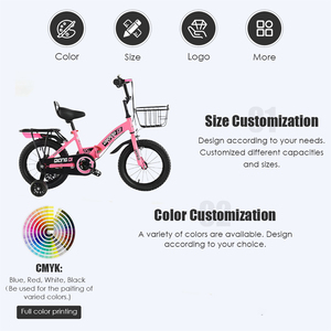 Bicicleta Plegable para Niños, Económica, en Stock, con Cuadro de Acero de 12 <span class=keywords><strong>Pulgadas</strong></span>, Pedales Ordinarios y Ruedas de Entrenamiento, para Niños de 3 a 5 y de 5 a 8 Años - Product Image 2