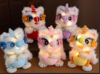 Pendentif Danse du Lion Tendance Nationale 2026, Breloque en Peluche Faite à la Main, Porte-Bonheur, Jouet Créatif de Style Chinois Traditionnel, Fini