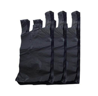 Sacs Plastiques Personnalisés de Qualité Supérieure Noirs, Type T-shirt, pour Courses, Fabriqués sur Mesure avec Logos