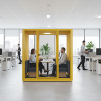 UNIBOOTH Cabines d'intimité insonorisées multifonctionnelles durables, design moderne, espace de travail mobile, aluminium de précision, pour appartement et salle à manger