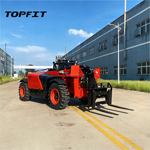 Chariot télescopique diesel Yuchai 85 kW à 4 roues et 4 tonnes avec commande électrique, deux bras télescopiques et chargeur sur roues motorisé - Product Image 5