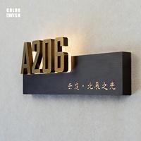 Letrero LED para Número de Casa, Acero Inoxidable, Impermeable, Montado en Pared, Placa de Dirección Iluminada Personalizada, para Exteriores, Villa, Patio