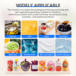 High Efficiency Automatic Spout Pouch Packing <b>Machine</b> Coconut Water Fruit Juice Desktop Filling Capping <b>Machine</b> - Product Image 2