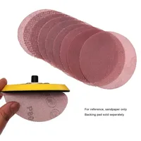 Papier abrasif à grille de 4 pouces, papier abrasif floqué, disque rond, ponçage sans poussière, filet anti-blocage, papier abrasif à grille, ponçage à sec