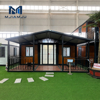 MJMJ Prêt à expédier Maison mobile préfabriquée 20Ft 40Ft 2 3 4 5 Chambres Villa de luxe préfabriquée pliable et extensible en conteneur