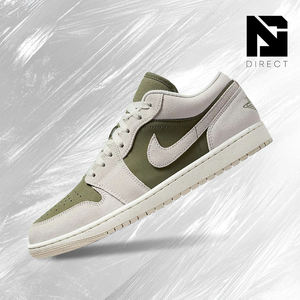 Air Jordan 1 Low 'Medium Olive' Chaussures de style tendance pour la marche, baskets de basketball Jordan - Product Image 1