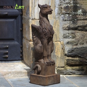 Onlyart Diseño y estatuas de <span class=keywords><strong>esfinge</strong></span> de animales de piedra tallada a mano <span class=keywords><strong>egipcia</strong></span> de mármol negro grande hecho a medida para la venta decoración pública al aire libre - Product Image 2