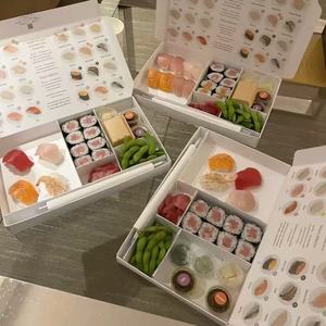 Caja de comida para llevar con tapa abatible y compartimentos para condimentos, ideal para sushi, <span class=keywords><strong>tapas</strong></span>, charcutería, ensalada, sashimi frito, kimbap, frutas y sándwiches - Product Image 6
